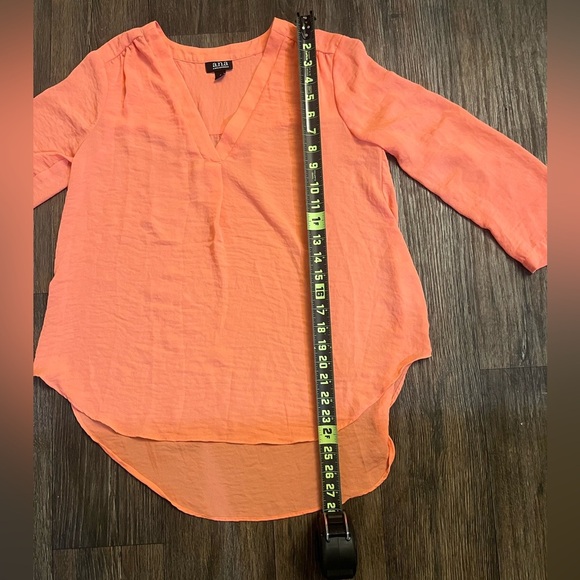 ANA Orange Pullover Blouse V-Neck 3/4 Sleeve - Picture 7 of 7
